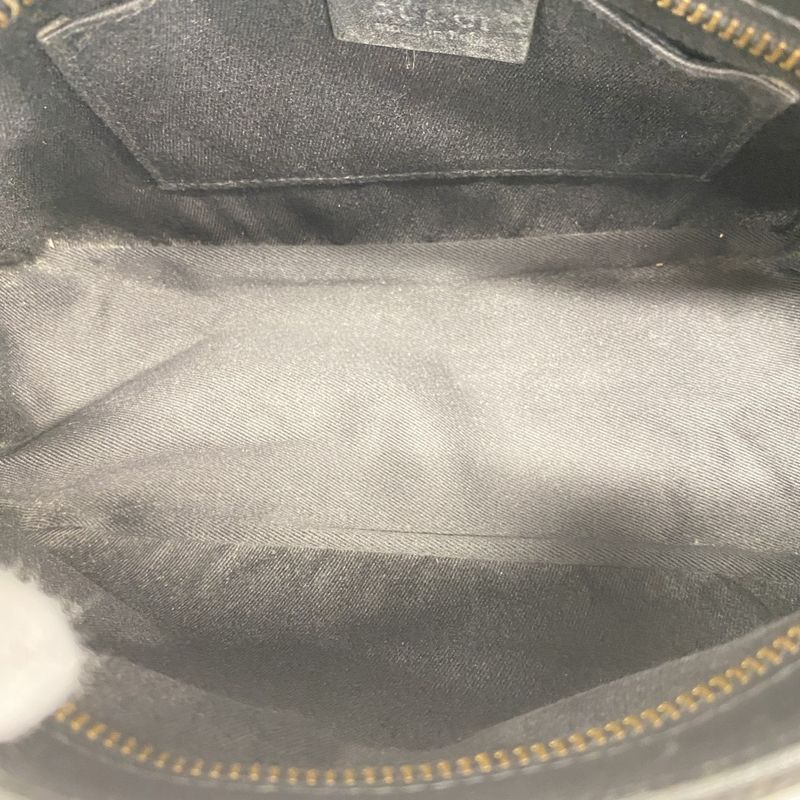 Gucci Pouch GG Canvas 106644 Canvas Black Gold Hardware Women's