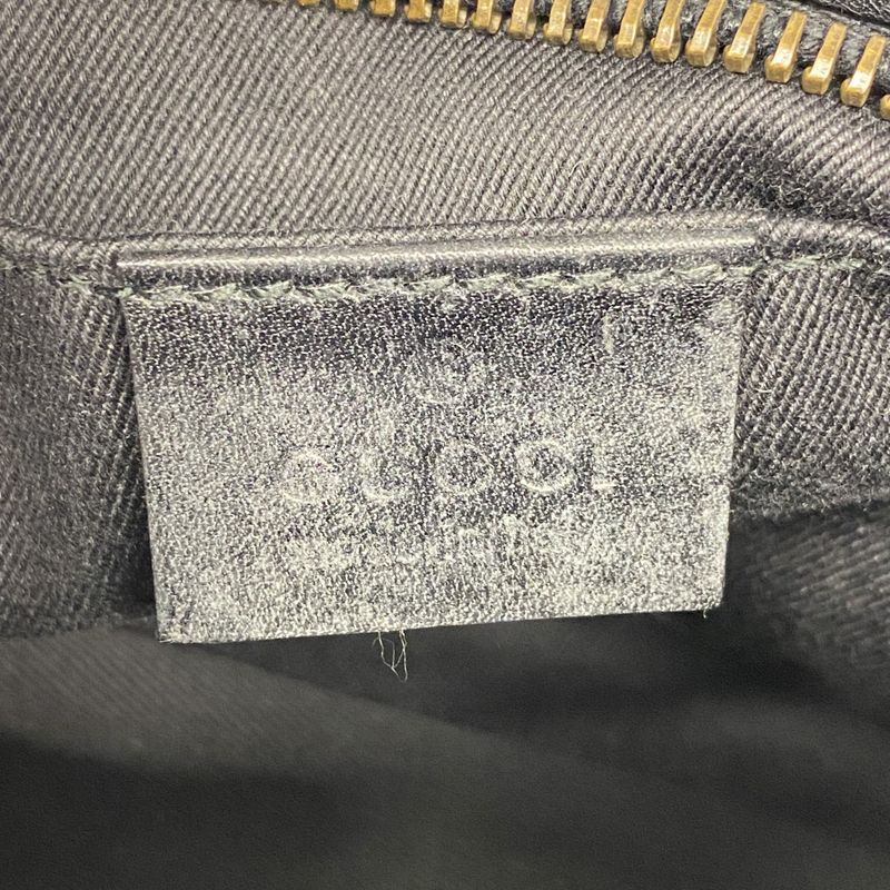 Gucci Pouch GG Canvas 106644 Canvas Black Gold Hardware Women's