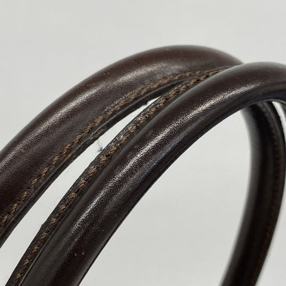 Fendi Tote Bag Zucca Nylon Canvas Brown Silver Hardware Women's