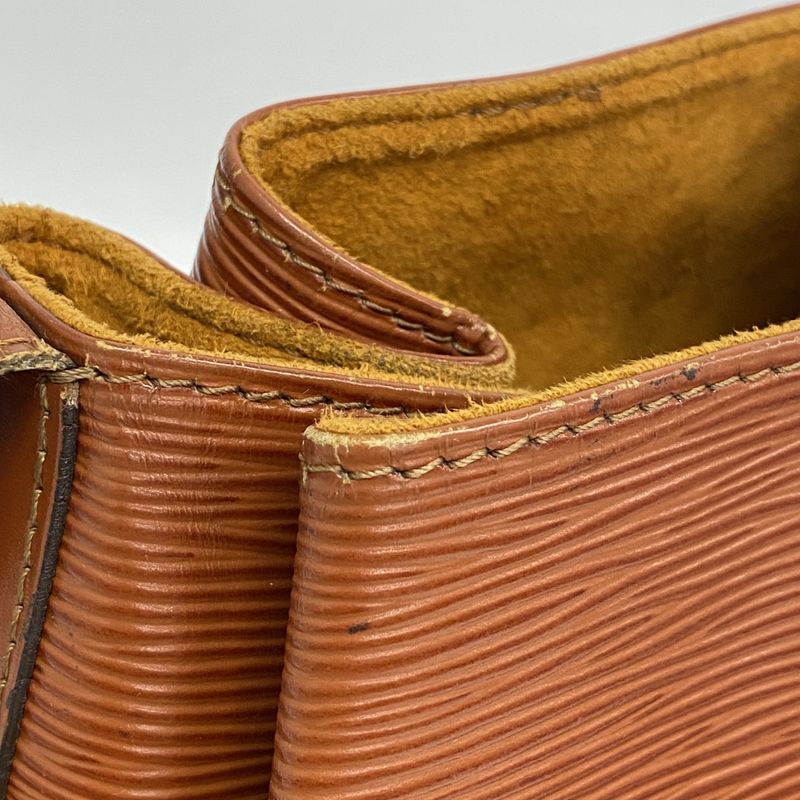 Louis Vuitton Shoulder Bag Epi Sac Depaul PM M80203 Kenyan Brown Ladies