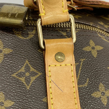 Louis Vuitton Boston Bag Monogram Keepall Bandoliere 55 Mi41414 Brown Men Women