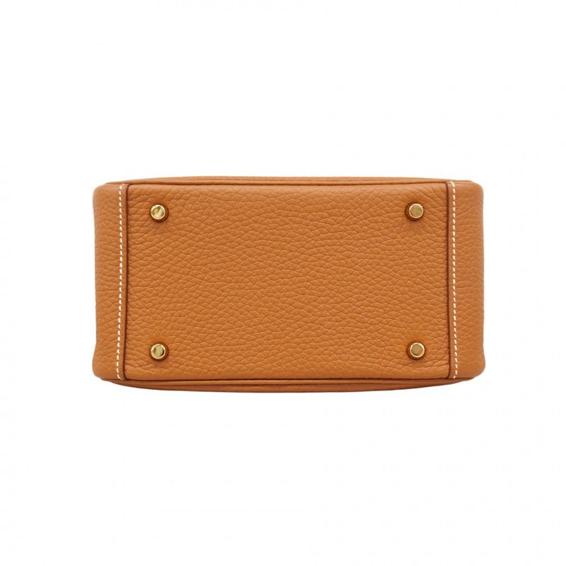 Hermes Handbag Lindy Mini Taurillon Cles Mance Gold Hardware B Engraved 2way