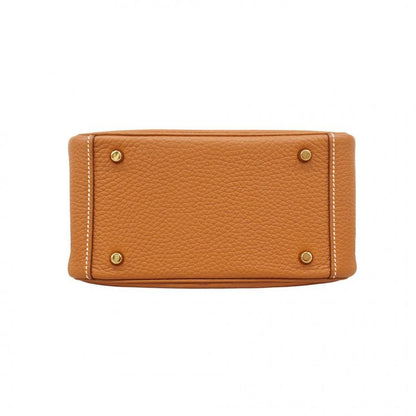 Hermes Handbag Lindy Mini Taurillon Cles Mance Gold Hardware B Engraved 2way