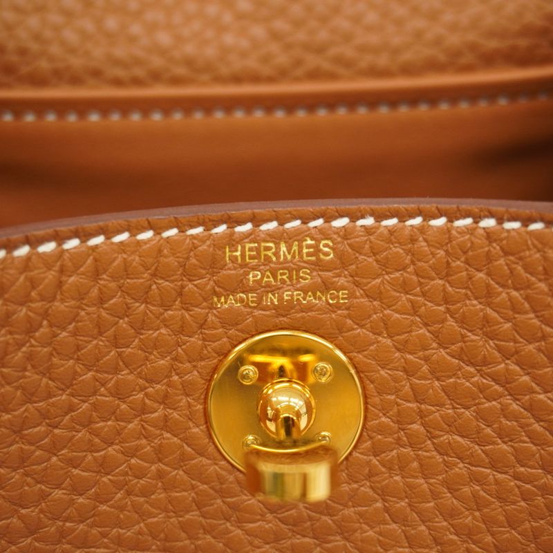 Hermes Handbag Lindy Mini Taurillon Cles Mance Gold Hardware B Engraved 2way