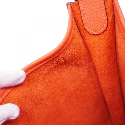 Hermes Shoulder Bag Evelyn 3PM Taurillon Cles Mans Rouge Pivoine Silver