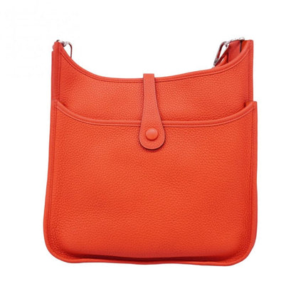 Hermes Shoulder Bag Evelyn 3PM Taurillon Cles Mans Rouge Pivoine Silver