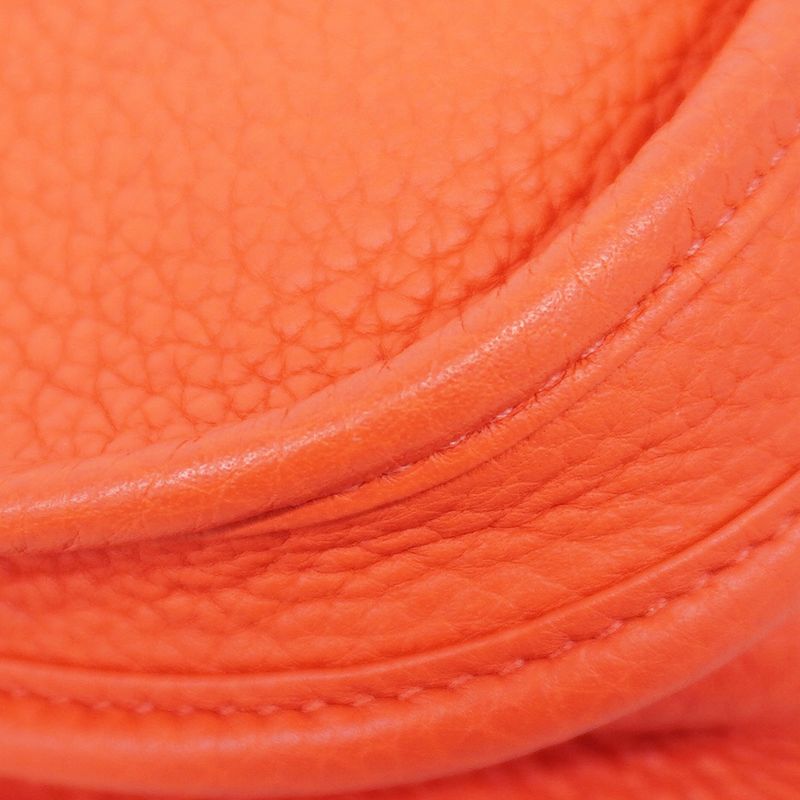 Hermes Shoulder Bag Evelyn 3PM Taurillon Cles Mans Rouge Pivoine Silver