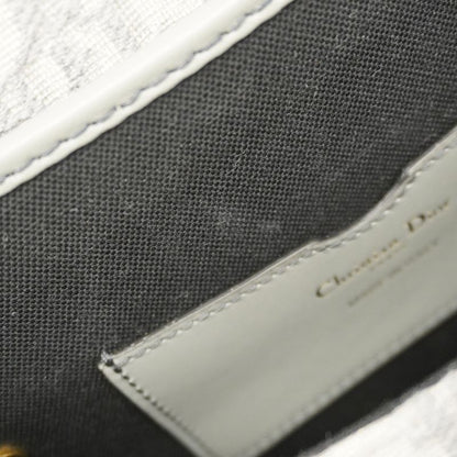 Christian Dior Shoulder Bag Oblique Bobby Canvas Gray Gold Hardware Women