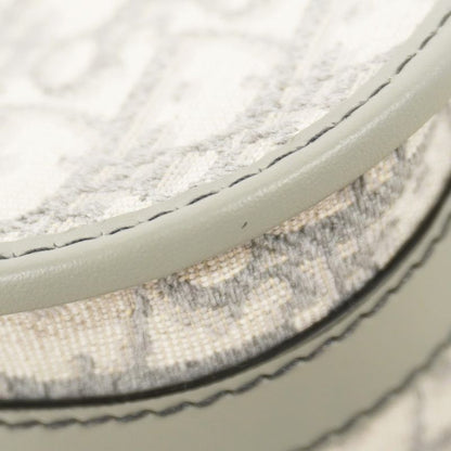 Christian Dior Shoulder Bag Oblique Bobby Canvas Gray Gold Hardware Women