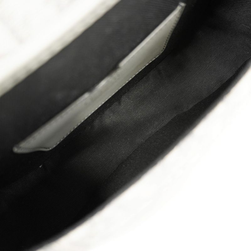 Christian Dior Shoulder Bag Oblique Bobby Canvas Gray Gold Hardware Women