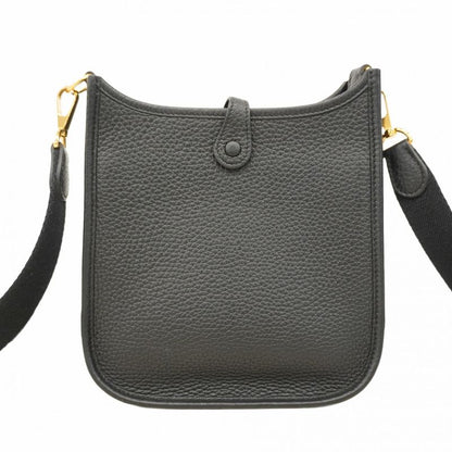 Hermes Shoulder Bag Evelyn TPM Taurillon Cles Mance Black Gold Hardware W