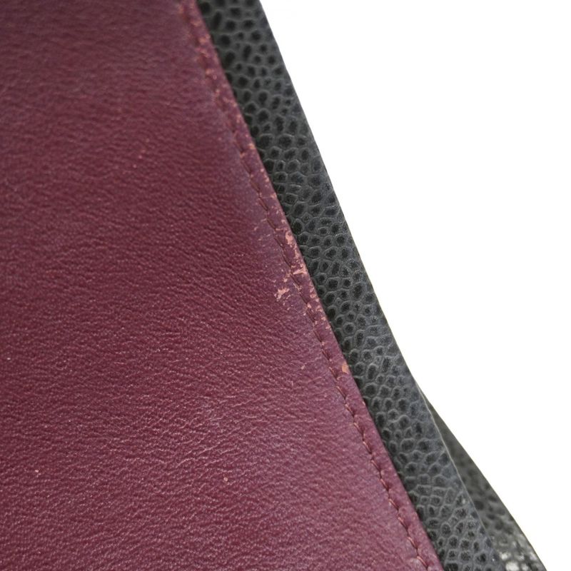 Chanel Shoulder Bag Matelasse Caviar Skin Black Gold Hardware Women