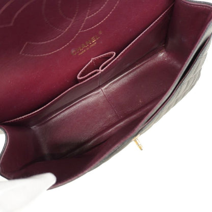 Chanel Shoulder Bag Matelasse Caviar Skin Black Gold Hardware Women