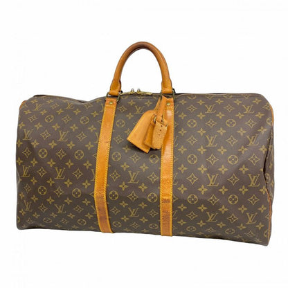 Louis Vuitton Boston Bag Monogram Keepall 55 M41424 Brown Men Women Unisex