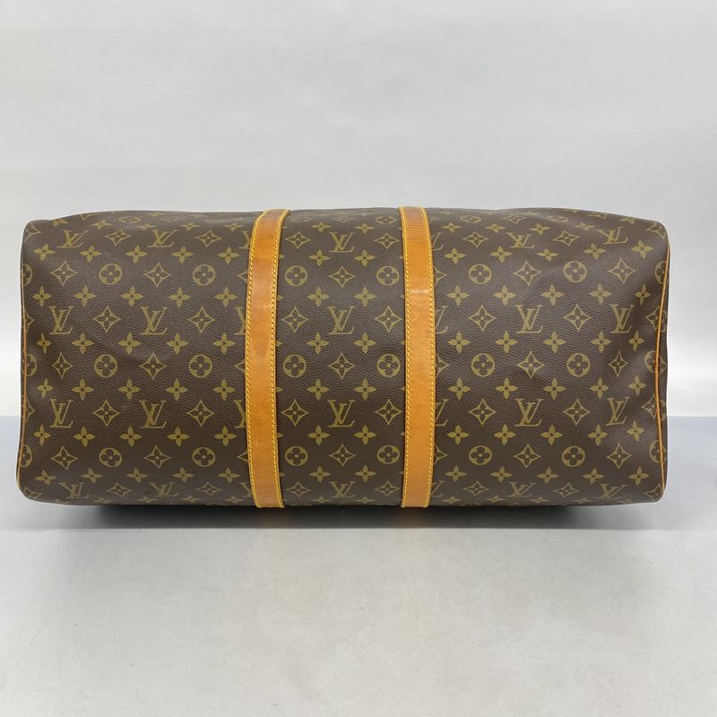 Louis Vuitton Boston Bag Monogram Keepall 55 M41424 Brown Men Women Unisex