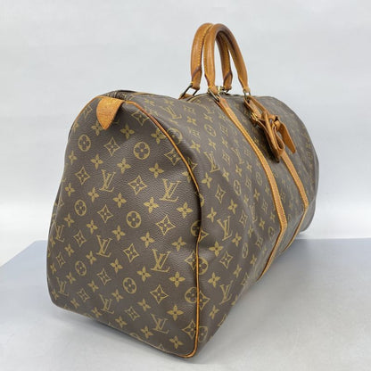 Louis Vuitton Boston Bag Monogram Keepall 55 M41424 Brown Men Women Unisex