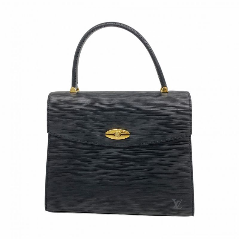 Louis Vuitton Epi Malesherbes Handbag M52372 Noir Black Women