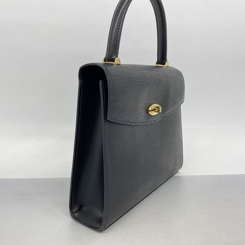 Louis Vuitton Epi Malesherbes Handbag M52372 Noir Black Women