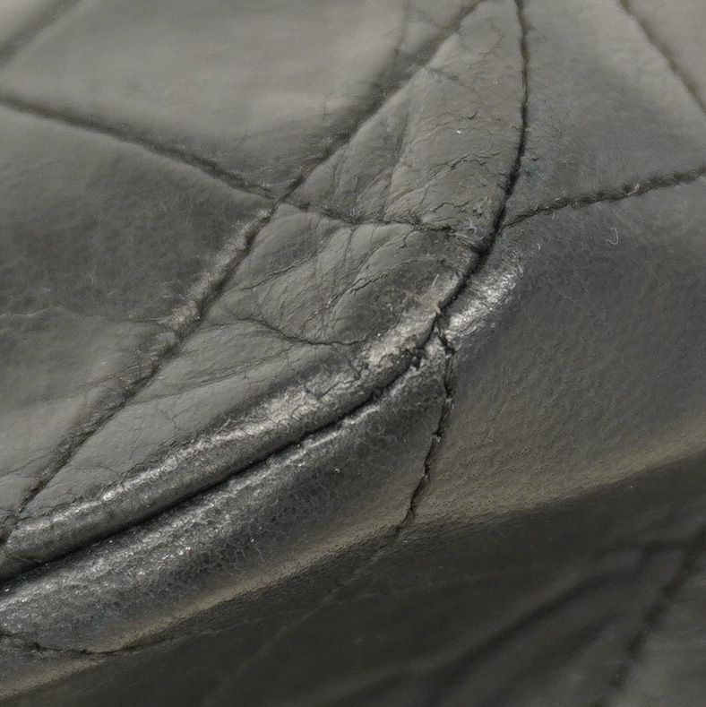 Chanel Shoulder Bag Matelasse Lambskin Black Gold Hardware Women