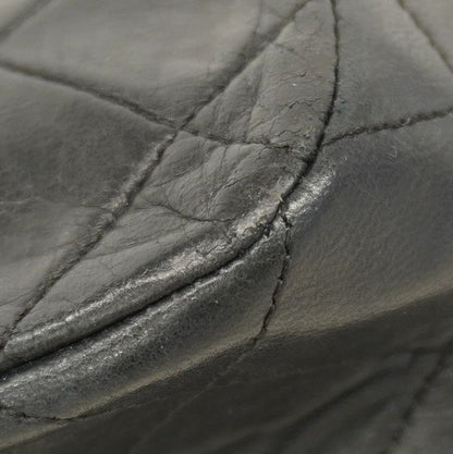 Chanel Shoulder Bag Matelasse Lambskin Black Gold Hardware Women