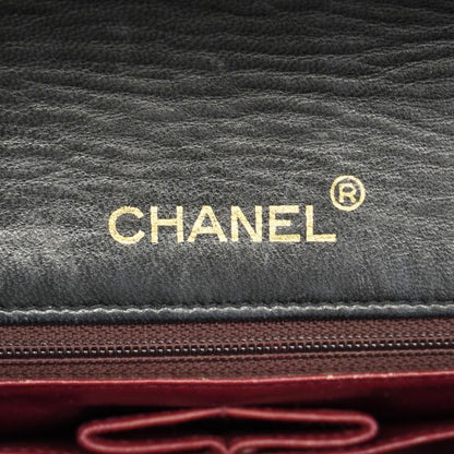 Chanel Shoulder Bag Matelasse Lambskin Black Gold Hardware Women