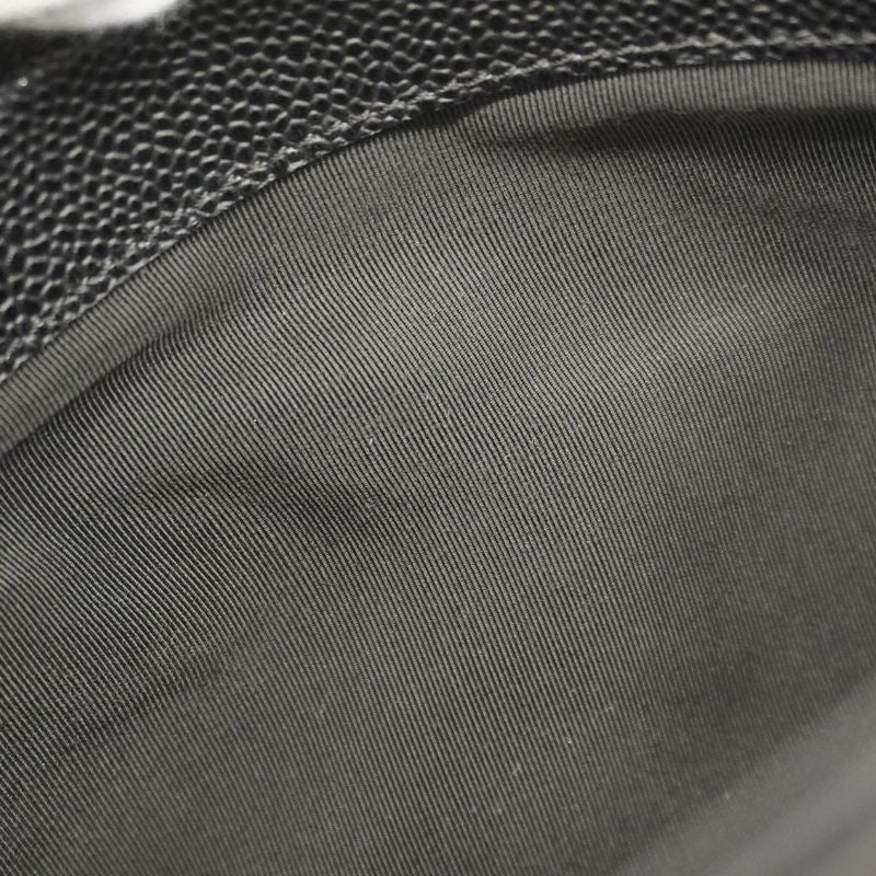 Chanel Handbag Matelasse Caviar Skin Black Gold Hardware Women