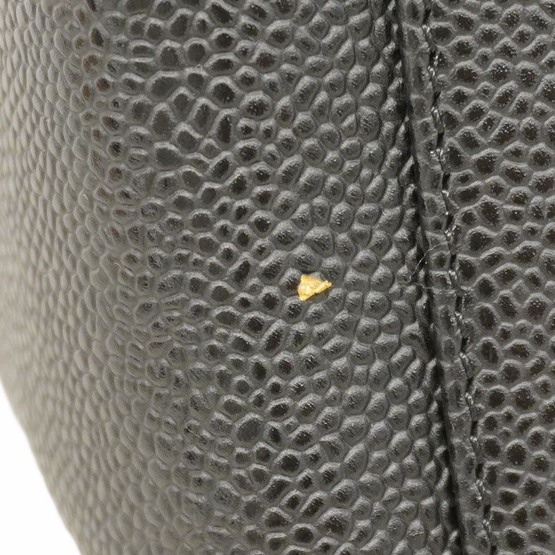 Chanel Handbag Matelasse Caviar Skin Black Gold Hardware Women