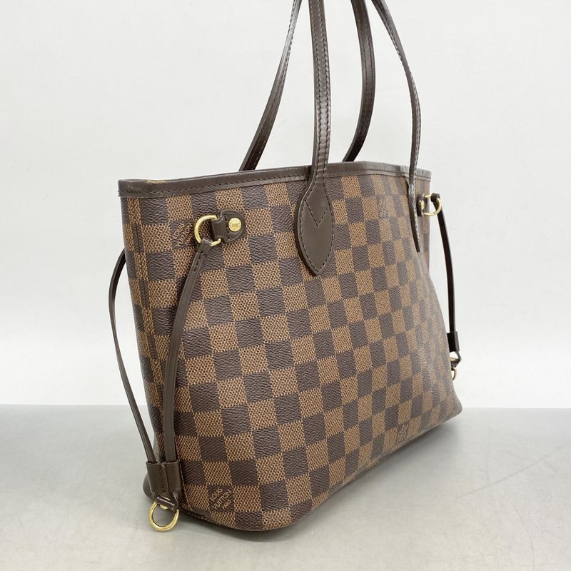 Louis Vuitton Damier Neverfull PM N51109 Ebene Womens Tote Bag
