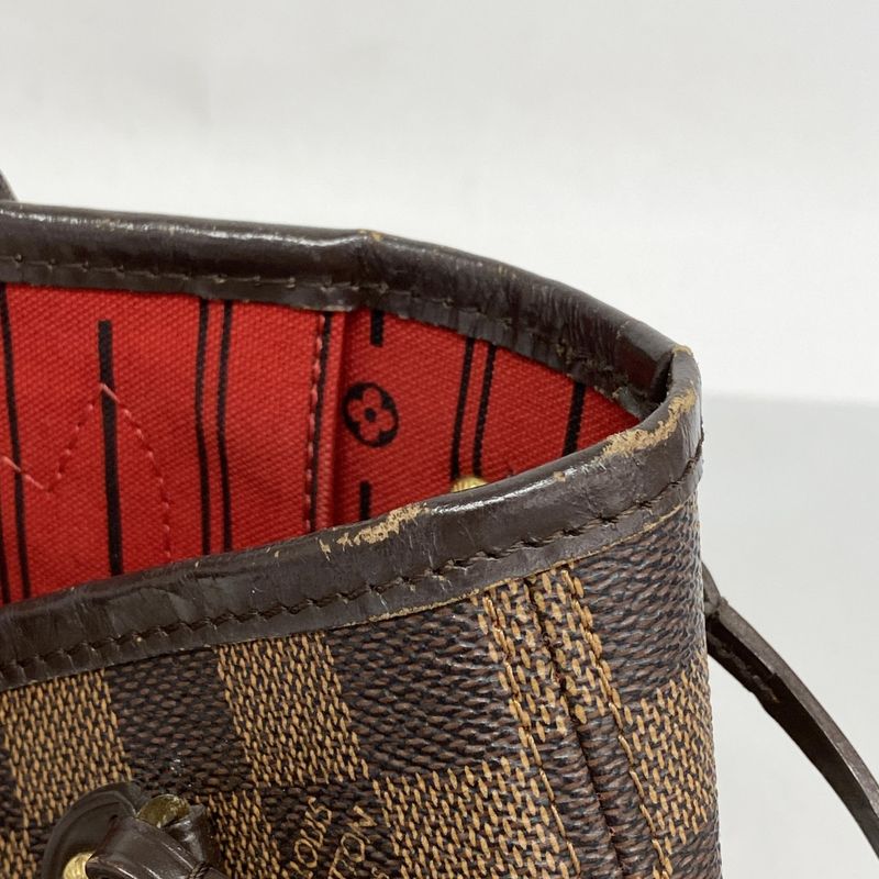 Louis Vuitton Damier Neverfull PM N51109 Ebene Womens Tote Bag