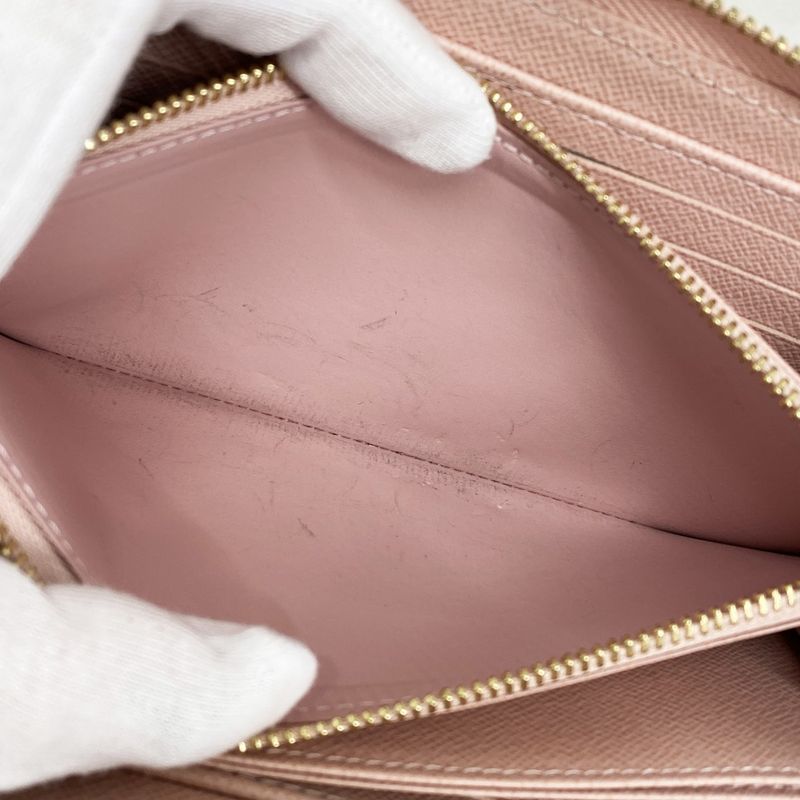 Louis Vuitton Damier Azure Zippy Wallet N63503 White Rose Ballerine Ladies