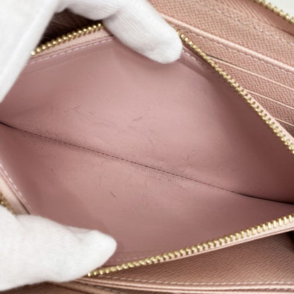 Louis Vuitton Damier Azure Zippy Wallet N63503 White Rose Ballerine Ladies