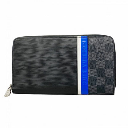 Louis Vuitton Epi Damier Graphite Zippy Organizer M69541 Black Men's Long Wallet
