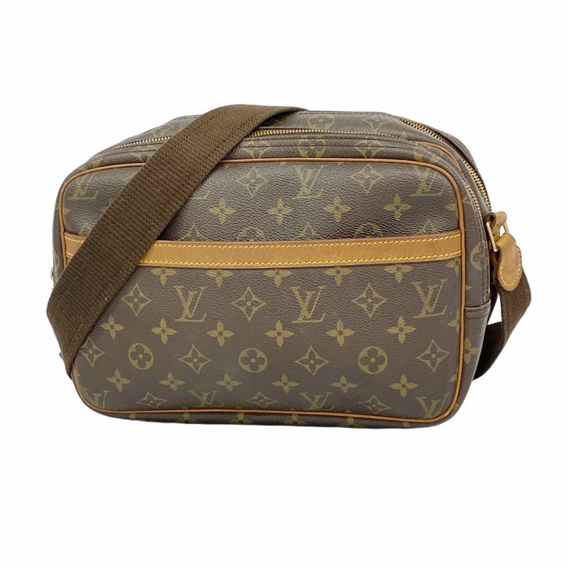 Louis Vuitton Shoulder Bag Monogram Reporter PM M45254 Brown Ladies