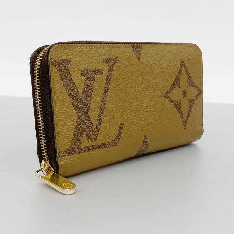 Louis Vuitton Long Wallet Monogram Giant Reverse Zippy Wallet M69353 Brown Men