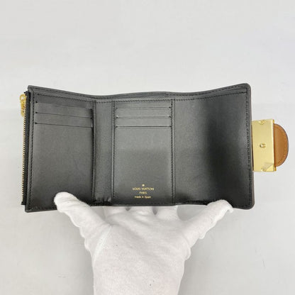 Louis Vuitton Monogram Reverse Portefeuille Dauphine Compact M68725 Brown Ladies