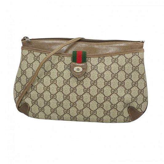Gucci Shoulder Bag GG Supreme/sherry Line 39 02 026 PVC Brown Gold Hardware