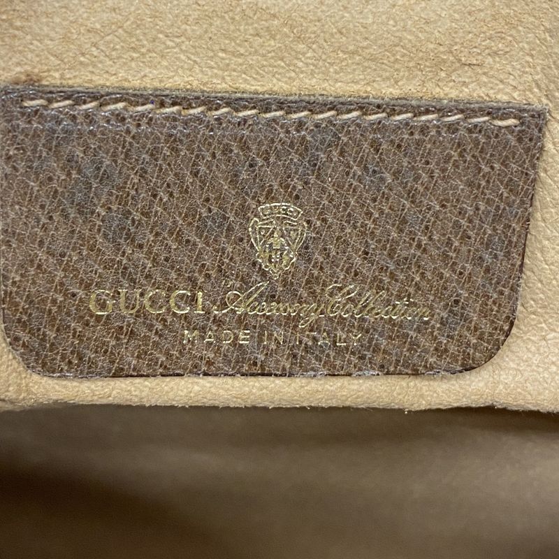 Gucci Shoulder Bag GG Supreme/sherry Line 39 02 026 PVC Brown Gold Hardware