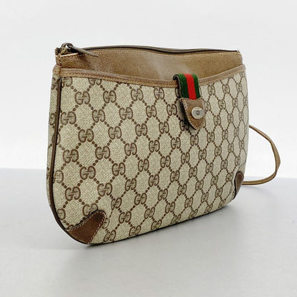 Gucci Shoulder Bag GG Supreme/sherry Line 39 02 026 PVC Brown Gold Hardware