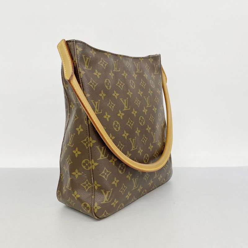 Louis Vuitton Shoulder Bag Monogram Looping GM M51145 Brown Ladies