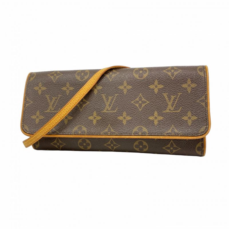 Louis Vuitton Shoulder Bag Monogram Pochette Twin GM M51852 Brown Ladies