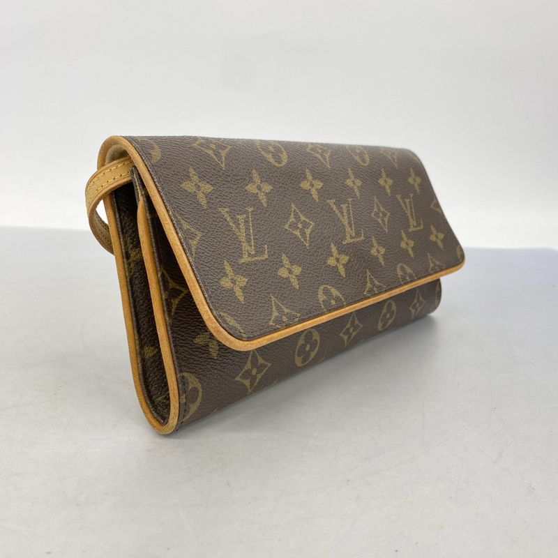Louis Vuitton Shoulder Bag Monogram Pochette Twin GM M51852 Brown Ladies
