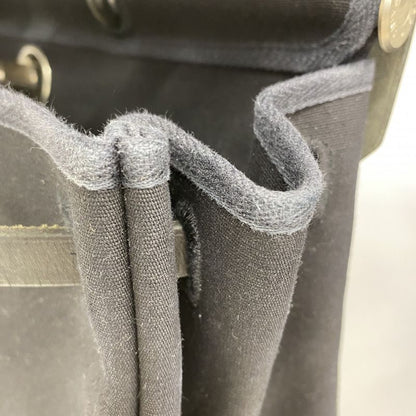 Hermes Handbag Herbag MM Toile Officier Black Silver Hardware □C Engraved