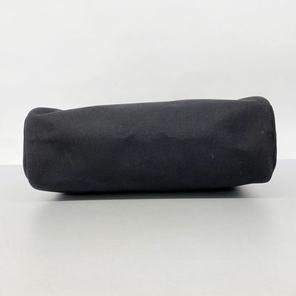 Hermes Handbag Herbag MM Toile Officier Black Silver Hardware □C Engraved