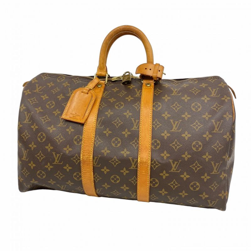 Louis Vuitton Boston Bag Monogram Keepall 45 M41428 Brown Men Women Unisex
