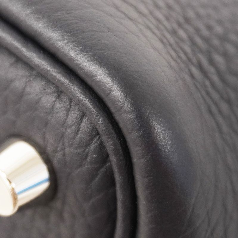 Hermes Handbag Picotin Lock PM Taurillon Cles Mance Blue Indigo Silver Hardware