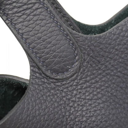 Hermes Handbag Picotin Lock PM Taurillon Cles Mance Blue Indigo Silver Hardware