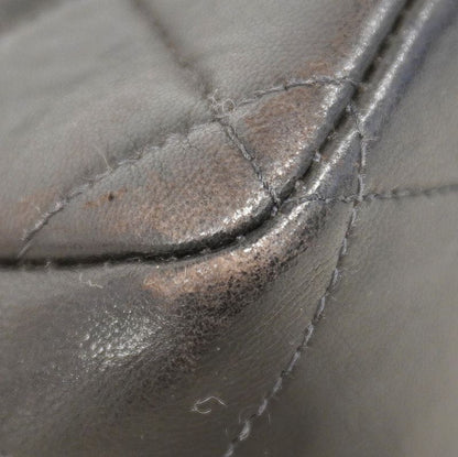 Chanel Shoulder Bag Deka Matelasse Lambskin Black Gold Hardware Women