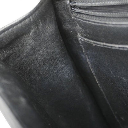 Chanel Shoulder Bag Deka Matelasse Lambskin Black Gold Hardware Women