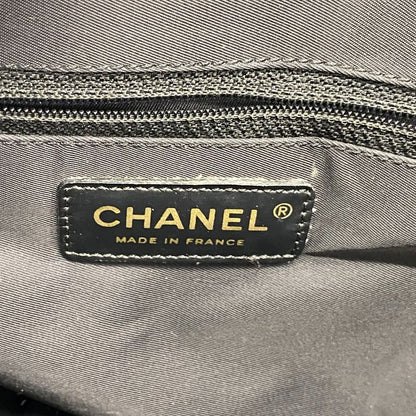 Chanel Tote New Travel Nylon Black Chien Pan Gold Hardware Women's