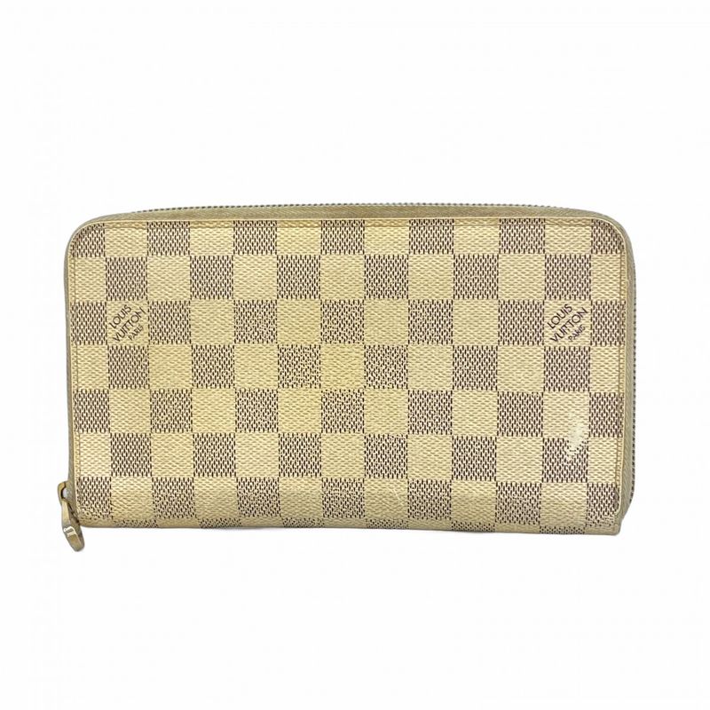 Louis Vuitton Damier Azure Zippy Organizer N60012 White Women's